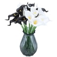 thumbnail image 2 of (6 piezas negras + 6 piezas blancas = 12 piezas / Tamaño de venta: 34 cm de largo) Flor artificial de lirio de cala, 2 of 5