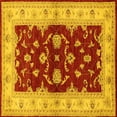 thumbnail image 1 of Ahgly Company Indoor Square Oriental Yellow Industrial Area Rugs, 8' Square, 1 of 4