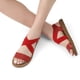 thumbnail image 4 of Sandalia DREAM PAIRS ELENA-2 Roja con Tira Elástica Plana Talla 9.5, 4 of 5