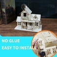 thumbnail image 4 of ZHICHUN 3D Wooden Dollhouse Puzzle Kit, DIY Sweet Home Model with LED Night Light & Music Box, Miniature House Craft Kit for Christmas Birthday Gifts, 4 of 7