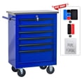 thumbnail image 6 of 6 Drawers Tool Cart on Wheels,Lockable Multifunctional Metal Rolling Tool Chest, 6 of 8