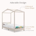 thumbnail image 4 of Delta Children Poppy House Wood Twin Bed, Platform Bed - No Box Spring Needed, Natural Sandstone, 4 of 9