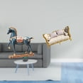 thumbnail image 2 of Escultura De Caballo De Pie, Figura Decorativa Feng Shui Para Escritorio, Sala De Estar, Estantería Con Sofá De Madera En Miniatura, Modelo Artesanal, Muebles De Simulación, Juguete Para, 2 of 8