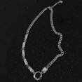 thumbnail image 4 of Collar con colgante de acero con forma de círculo de diamante morado Yuxing 56704 48+8cm, 4 of 4