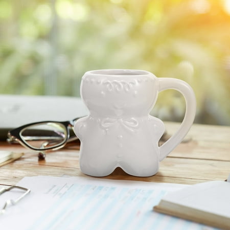

NUOLUX 1Pcs Gingerbread Man Ceramic Cup Adorable Design for Christmas Party and Cozy Night In