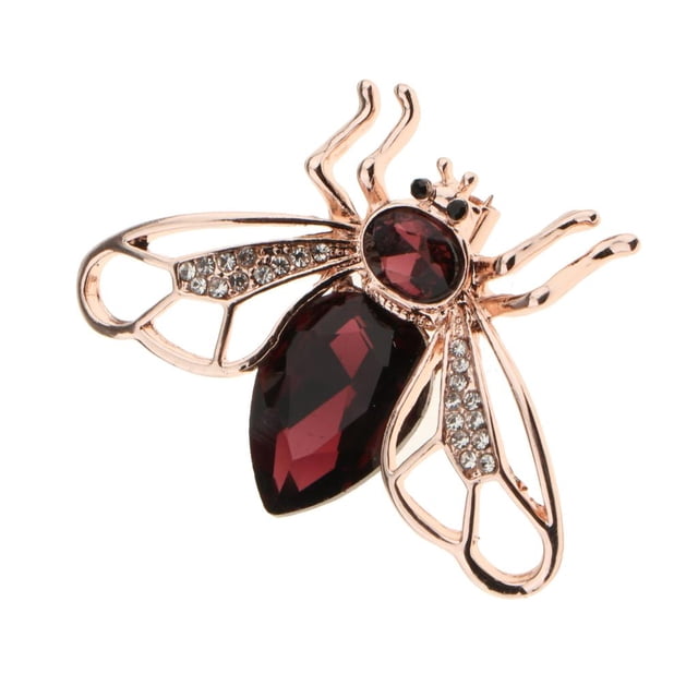 Broche de de Imitación de Cristal de Linda para Mujer, Joyería de Disfraz para Mujer Púrpura Yinane broches de abeja para mujer