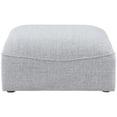 thumbnail image 4 of Meridian Furniture Miramar Grey Durable Linen Textured Ottoman, 4 of 11
