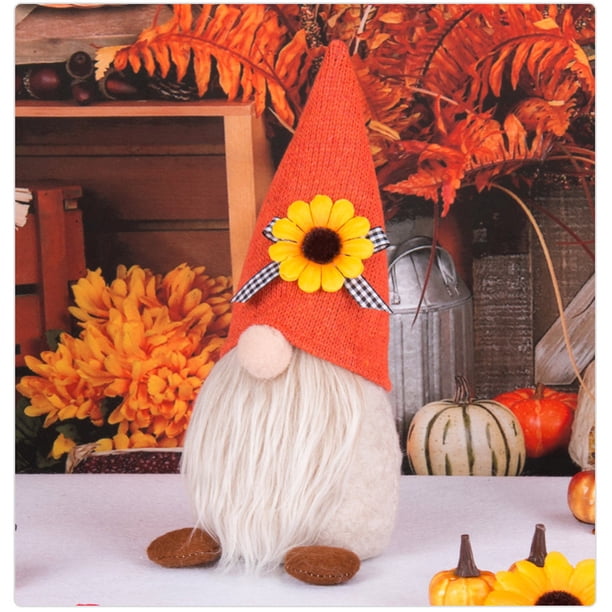 Adornos de flores de verano, muñeco sin rostro, adornos de gnomo enano Rodolfo, regalos de Pascua, adornos de muñeco.