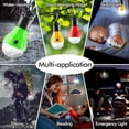thumbnail image 5 of Lámpara para tienda de campaña, 4 paquetes de luces LED portátiles para tienda de campaña, gancho con Clip, luces de emergencia para huracanes, bombillas LED para acampar, 5 of 5