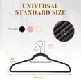 thumbnail image 4 of Velvet Hangers HOUSE DAY, paquete de 20 unidades, con barra de anudar, color negro, 72 g/unidad, 4 of 8