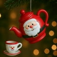 thumbnail image 4 of QHUDLV Christmas Teapot Cup Ornament,3.15 in Acrylic Pendant,Festive Tree Hanging Decoration, 4 of 9