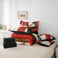 thumbnail image 4 of Erosebridal Literie Art Abstrait Moderne Format Double, Ensemble de Housse de Couette Dégradé Noir Rouge, Microfibre 7 Pcs, 4 of 5