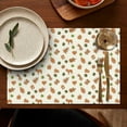 thumbnail image 5 of Beige Christmas Gingerbread Pattern Summer Placemats Table Placemats Set Of 4-Linen Kitchen Washable Placemats Table Mats 11.8"x17.7" Non-Slip Heat Resistant, 5 of 6