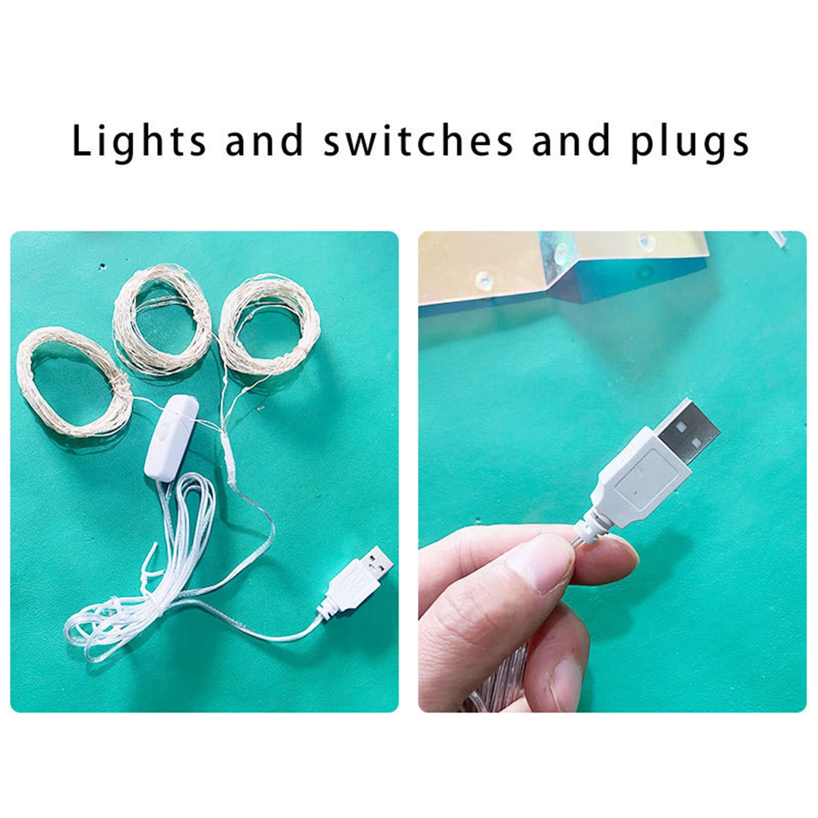 EUDIDV Festive String Lights Christmas Lights, Christmas Snowman, Usb Light String With Colorful Luminous Decoration, Suitable For Home Lawn, Courtyard, Garden Indoor And Outdoor Xmas Lights