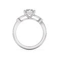 thumbnail image 2 of Ember Jewel 2.1 Ct Moissanite Ring - Radiant Cut Leaf Bezel Set Engagement Wedding Solitaire Ring - 14K White Gold Plated Ring - Daily Wear Moissanite Ring - Perfect Gift for Graduations, 2 of 3