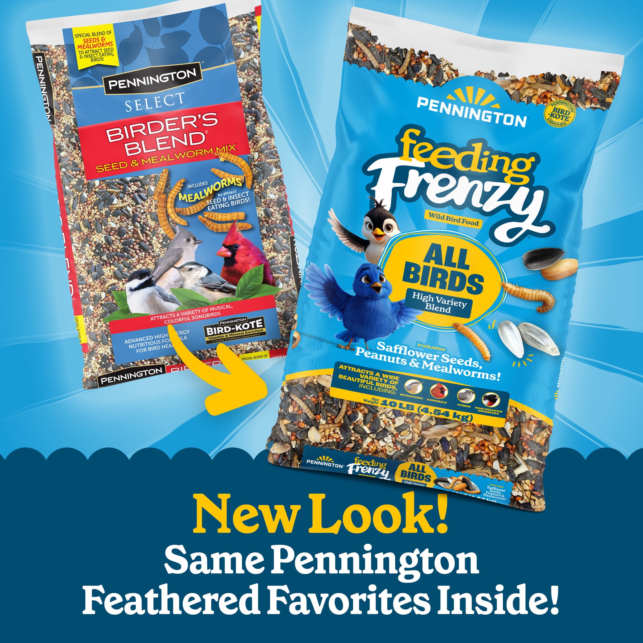 Pennington Feeding Frenzy Wild Bird Seeds, Wild Bird Food Mix, 10 lb.