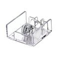 thumbnail image 3 of Soporte para papel de cocina Strade Fareast Limited dispensador de pañuelos acrílico transparente con brazo ponderado, 3 of 8