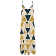 thumbnail image 6 of Abstract Gold Navy Triangle Pattern Sleeveless Dress Dresses Women Summer Women's Summer Clothing, 6 of 9