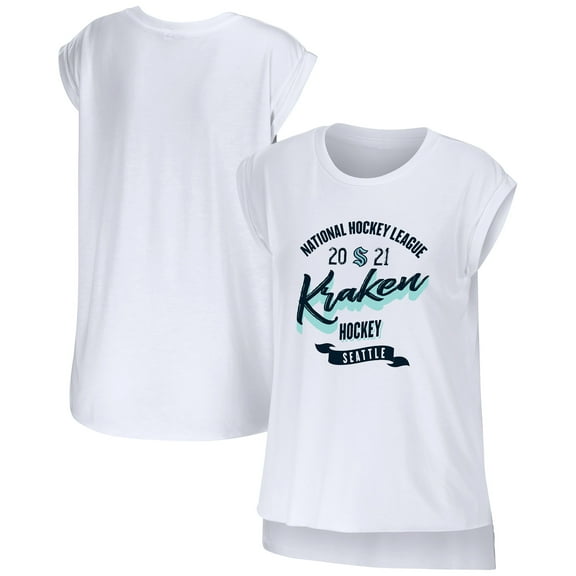 Women's WEAR by Erin Andrews White Seattle Kraken Domestic Tank Top