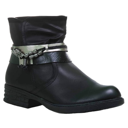 Western Style Anklet Beads Ankle Bootie Vegan Leather Women's - 10