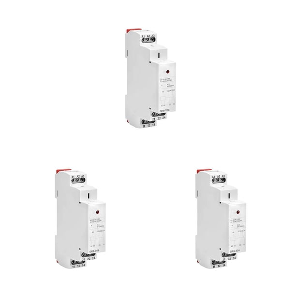 Inteprter Relé intermedio ABS Riel DIN 35mm Indicador de luz Desmontable Reemplazo Hogar Oficina Edificio Relés auxiliares AD48V Type1 NO1