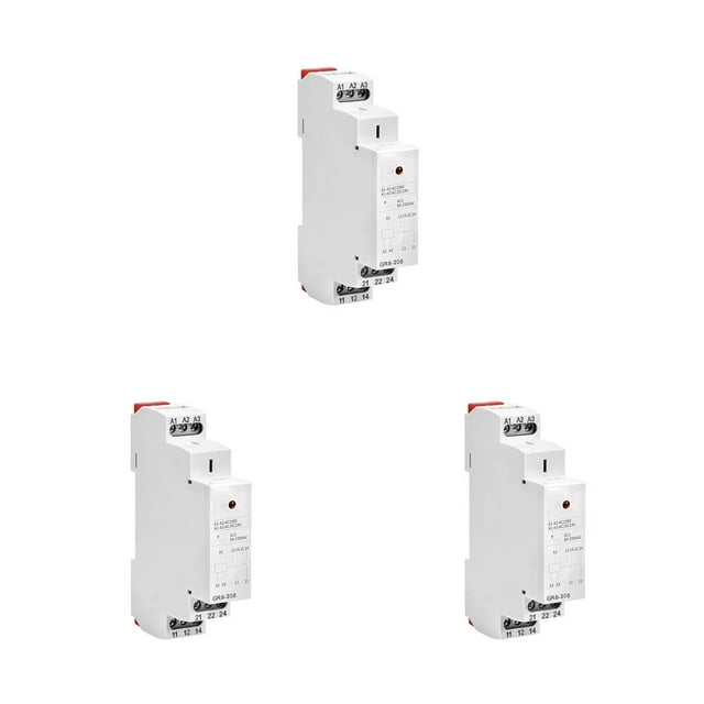 VONKY ABS Intermediate Relay 35mm Indicator Light Antiflaming Portable Detachable Professional Replacement Office Relays AD110V 3Set