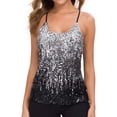 thumbnail image 3 of Leesechin Women Sequin Tops Sparkly Glitter Ladies’s Sequin Tops Glitter Party Tank Vest Camis, 3 of 7