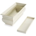 thumbnail image 4 of H Potter Herb Pots Indoor Planters with Drainage and Tray White Succulent Planter Window Sill Box Large Rectangular Outdoor Kitchen Flower Pot Garden Succulents Plants Ivory, 4 of 4