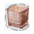 thumbnail image 2 of BalsaCircle 12 Rose Gold 2" Square Speckled Mercury Glass Votive Candle Holders Wedding Party Decorations, 2 of 8