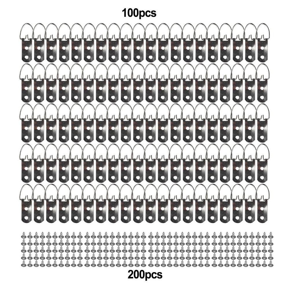 For Durable D-Ring Picture Hangers With Screws - 100 Pack For Easy Wall Decor!