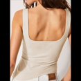 thumbnail image 4 of Camisetas Sin Mangas Ajustadas con Cuello Cuadrado para Mujer, de Doble Capa, Sin Costuras, Ajustadas, Básicas, -Verano 2025 Albaricoque L, 4 of 7