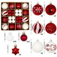 thumbnail image 3 of 44Pcs Christmas Home Decor,Christmas Balls,Proof Christmas Tree Decor,Hanging Ornament for Thanksgiving Wedding Party Holiday Home Decor,Red White, 3 of 6