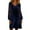 *Navy, variant on ClodeEU Women's Long Sleeve V Neck Velvet Mesh Sequin Embellished Dress,Fall Trendy Tunic Dress Wine,Womens Plus L