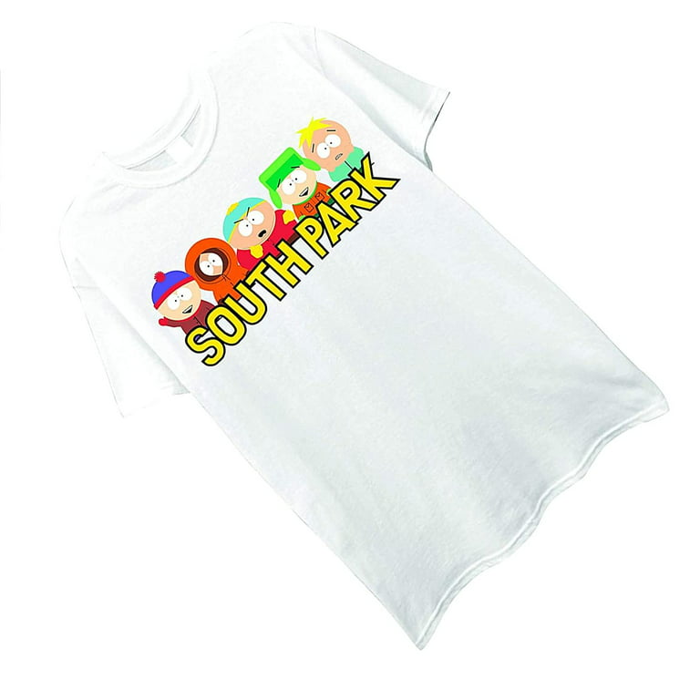 South Park Mens T-shirt Group Boy Word - (Medium) Over Yellow Logo 5