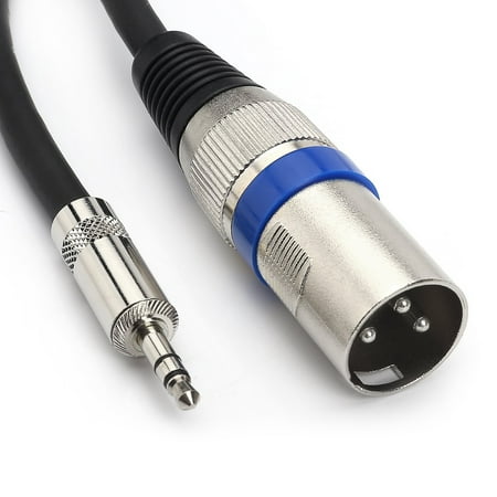 MOBOREST 1/8'( 3.5 mm) TRS Stereo TO XLR 3 Pin Male Microphone Cable,Are great for Walkman, Camcorder, etc., to a single XLR line input on a mixing