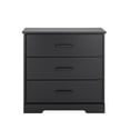 thumbnail image 5 of Prepac Rustic Ridge Farmhouse Nightstand Bedside Table, Black Nightstand for Bedroom, End Table with 3 Drawers 16.25"D x 27.5"W x 26.75"H, BDNR-1603-1, 5 of 12