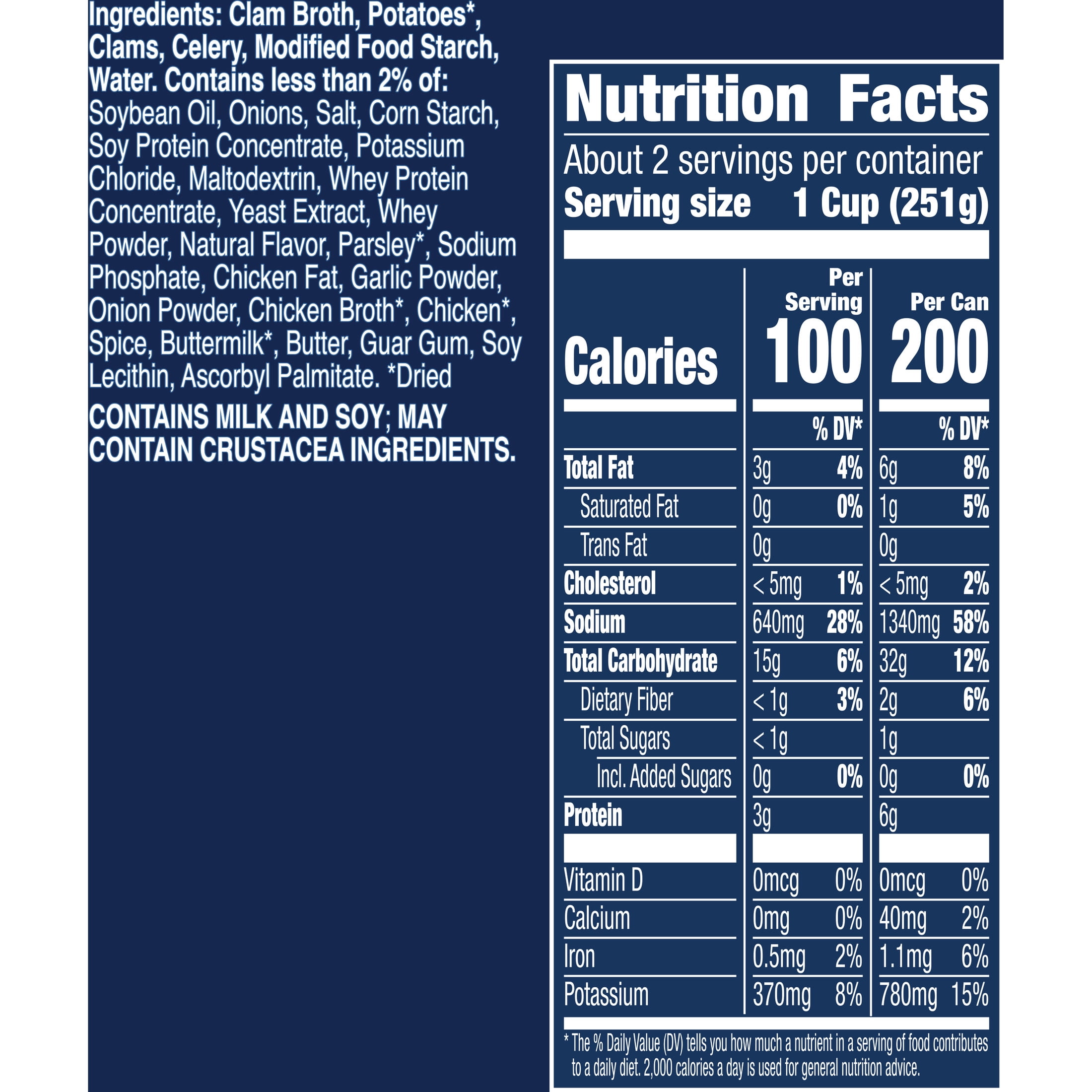 (12 pack) Progresso Light, New England Clam Chowder Soup, Gluten Free, 18.5 oz.