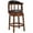 Black, variant on Tcbosik 360 Degree Swivel Bar Stools, Leather Upholstered Counter Height Barstool with Wood Frame for Dining Room, Living Room, Black