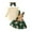 Green, variant on GYRATEDREAM Thanksgiving Baby Girl Outfit My First Christmas Infant Long Sleeve Romper Suspender Skirt Set 3Pcs for 0-18M Yellow