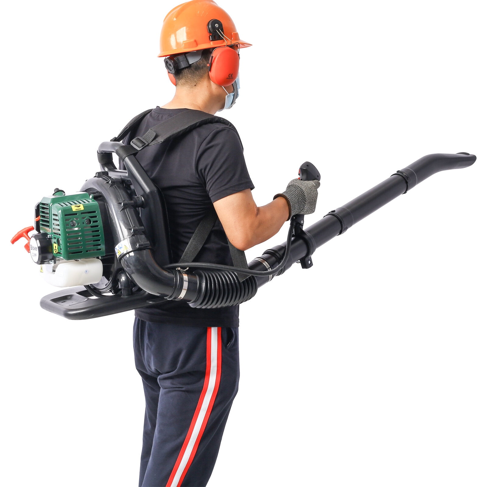 OSAKAPRO 52CC 2-Cycle Gas Backpack Leaf Blower with extention tube,green,