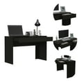 thumbnail image 5 of Black Wengue 2-Drawer Computer Desk, 5 of 8