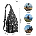thumbnail image 4 of Gothic Celestial Sling Backpack - Dark Moon & Sun Design, Multi-Functional Pack for Cycling & Nighttime Commute, 4 of 4