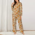 thumbnail image 2 of Naloa Fall Autumn Pajamas for Women Set, Womens Pajama Sets, Lounge Sets for Women, 2pjs for Women-Small, 2 of 7