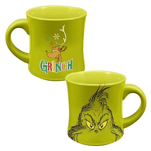 Dr Seuss How The Grinch Stole Christmas Grinch Heat Reactive 20 oz Ceramic Mug 