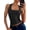 Black, variant on Womens Scoop Neck Ribbed Tank Tops Knit Sleeveless Racerback Workout Tops Slim Fitted Basic Cami Shirts Casual Summer Outfits Black XS