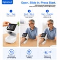thumbnail image 3 of Alphamed Upper Arm Blood Pressure Monitor, Automatic Digital BP Machine, No Arm Wrap Design, Large LED Display, One-Button Use for Home & Seniors, 3 of 12