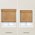 thumbnail image 4 of Natural Woven Light Filtering Cordless Bamboo Roman Shades for Windows, 43 in. W x 36 in. L, Camel, 4 of 7