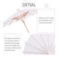 thumbnail image 2 of White Color Paper Decorative Umbrella Parasol Wedding Bridal Party Decor Photo Prop (60cm), 2 of 8