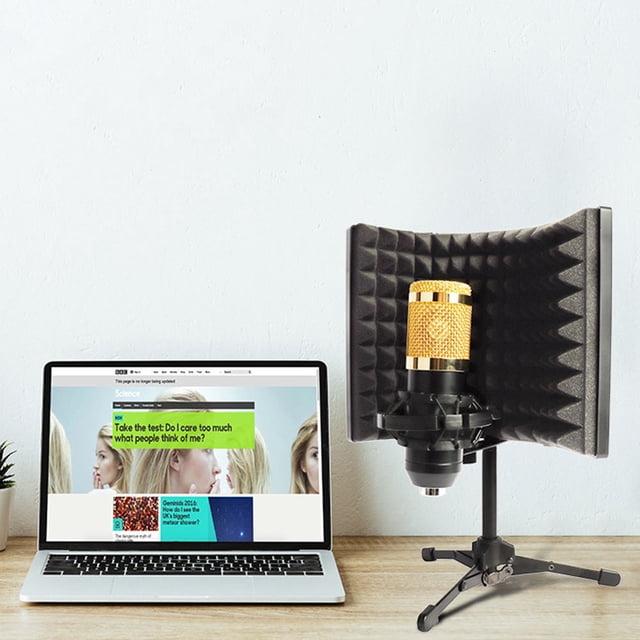 unbranded 1Jgo Protector Antiviento Para Micrófono Portátil Con Absorbente De Sonido Y Trípode