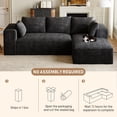 thumbnail image 6 of Wiilayok 107" Cloud Sectional Couch with L-Shape Chaise,Modern Modular Sofa with Deep Seat, Comfy Boneless Upholstered Couches for Living Room Bedroom,Dark Gray, 6 of 10